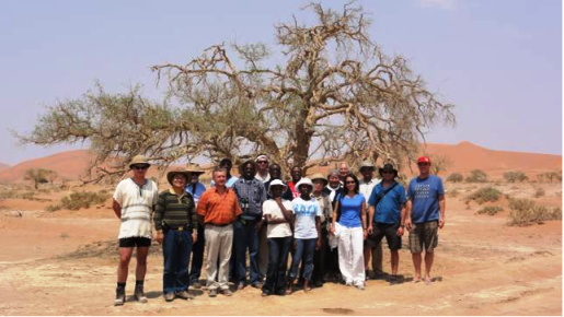 IUGS-GEM team at Sossusvlei, Namibia (photo curtsey of Prof.Dr. HE Qingcheng)